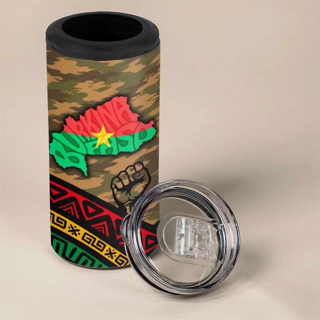Ibrahim Traore Burkina Faso 4 in 1 Can Cooler Tumbler West African Revolutionary Art