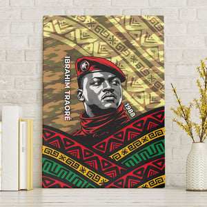 Ibrahim Traore Burkina Faso Canvas Wall Art West African Revolutionary Art