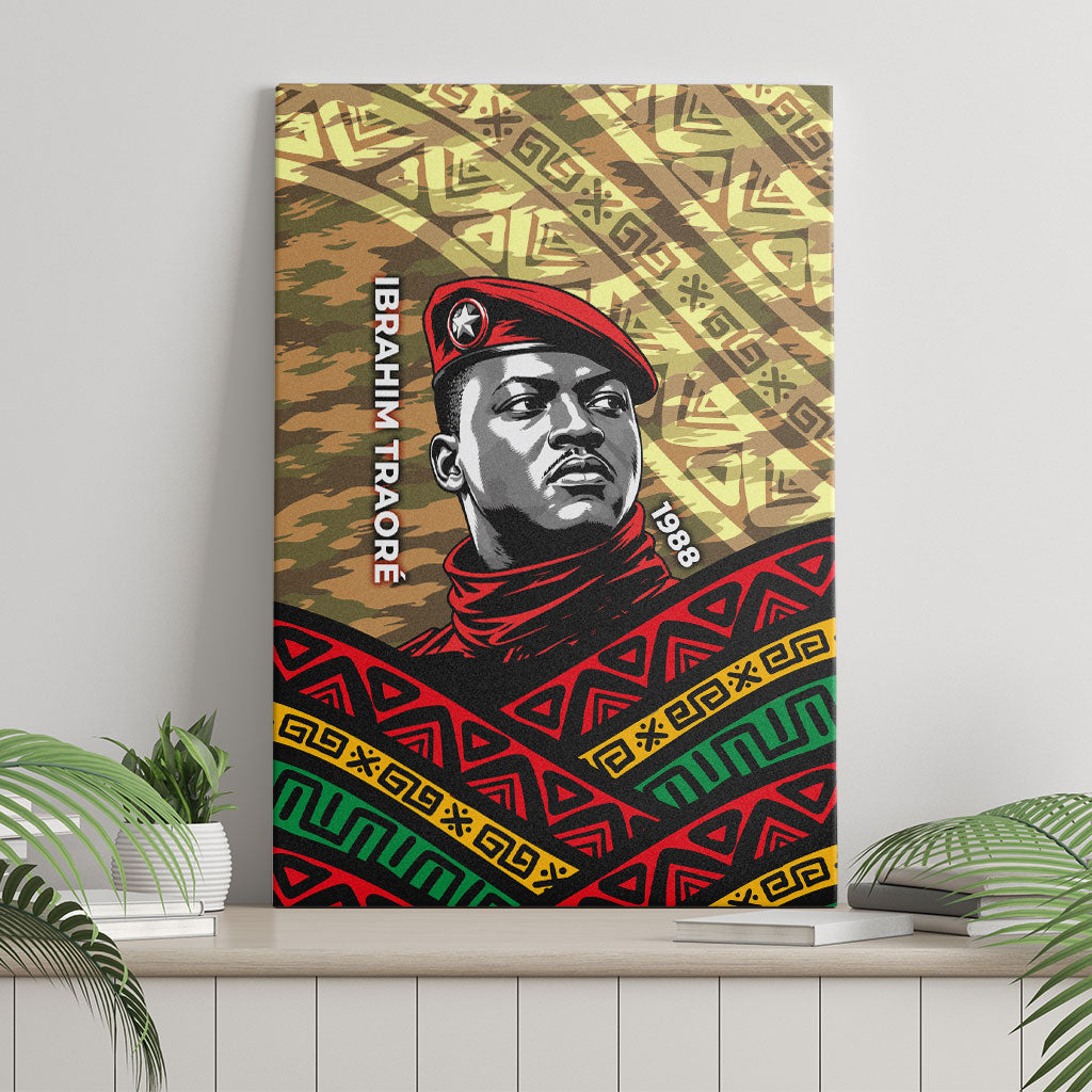 Ibrahim Traore Burkina Faso Canvas Wall Art West African Revolutionary Art