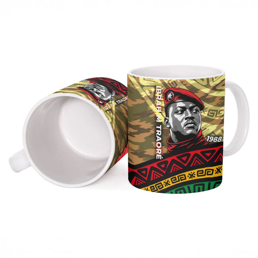 Ibrahim Traore Burkina Faso Ceramic Mug West African Revolutionary Art