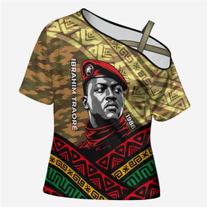 Ibrahim Traore Burkina Faso Cross Shoulder Shirt West African Revolutionary Art