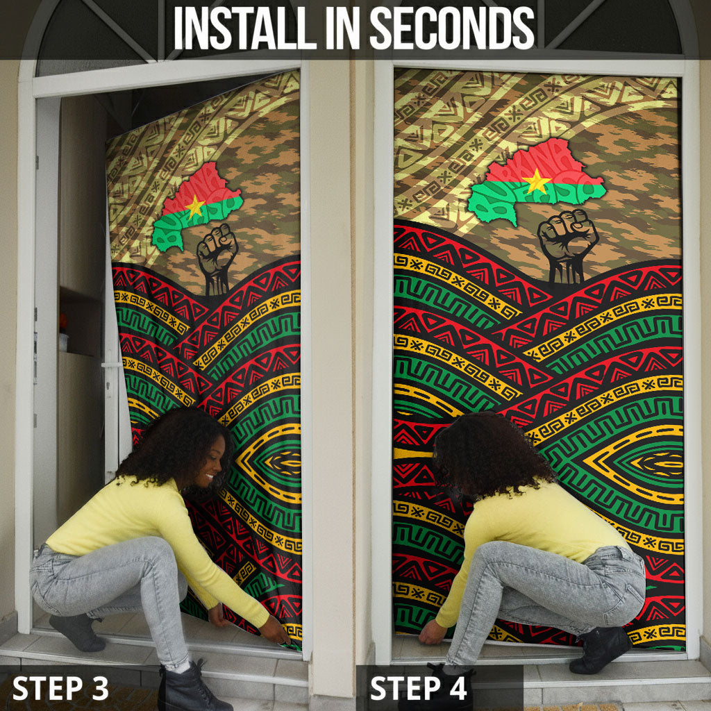 Ibrahim Traore Burkina Faso Door Cover West African Revolutionary Art