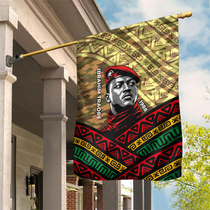 Ibrahim Traore Burkina Faso Garden Flag West African Revolutionary Art