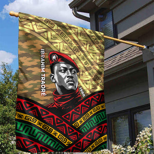Ibrahim Traore Burkina Faso Garden Flag West African Revolutionary Art
