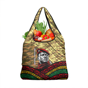 Ibrahim Traore Burkina Faso Grocery Bag West African Revolutionary Art