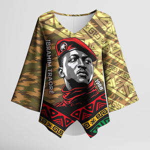 Ibrahim Traore Burkina Faso Kimono Sleeve Blouse West African Revolutionary Art