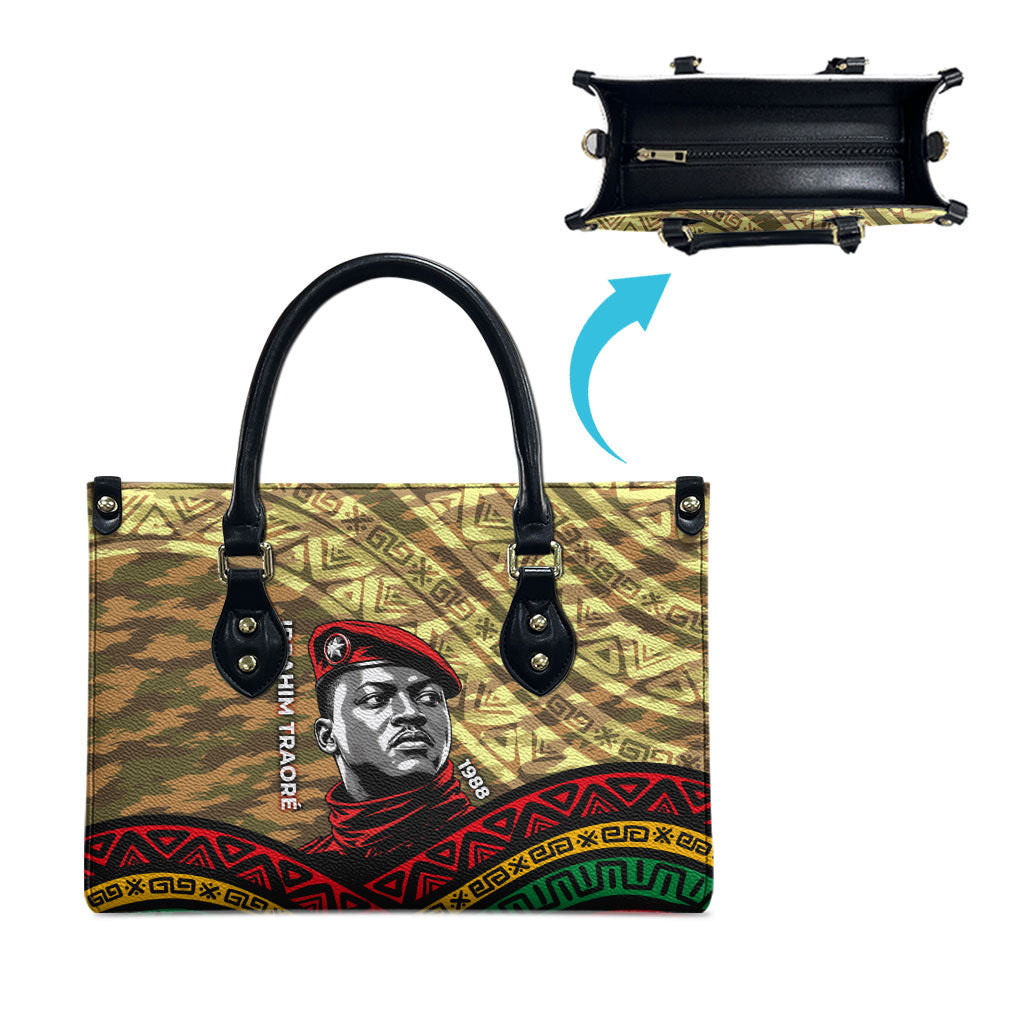 Ibrahim Traore Burkina Faso Leather Bag West African Revolutionary Art