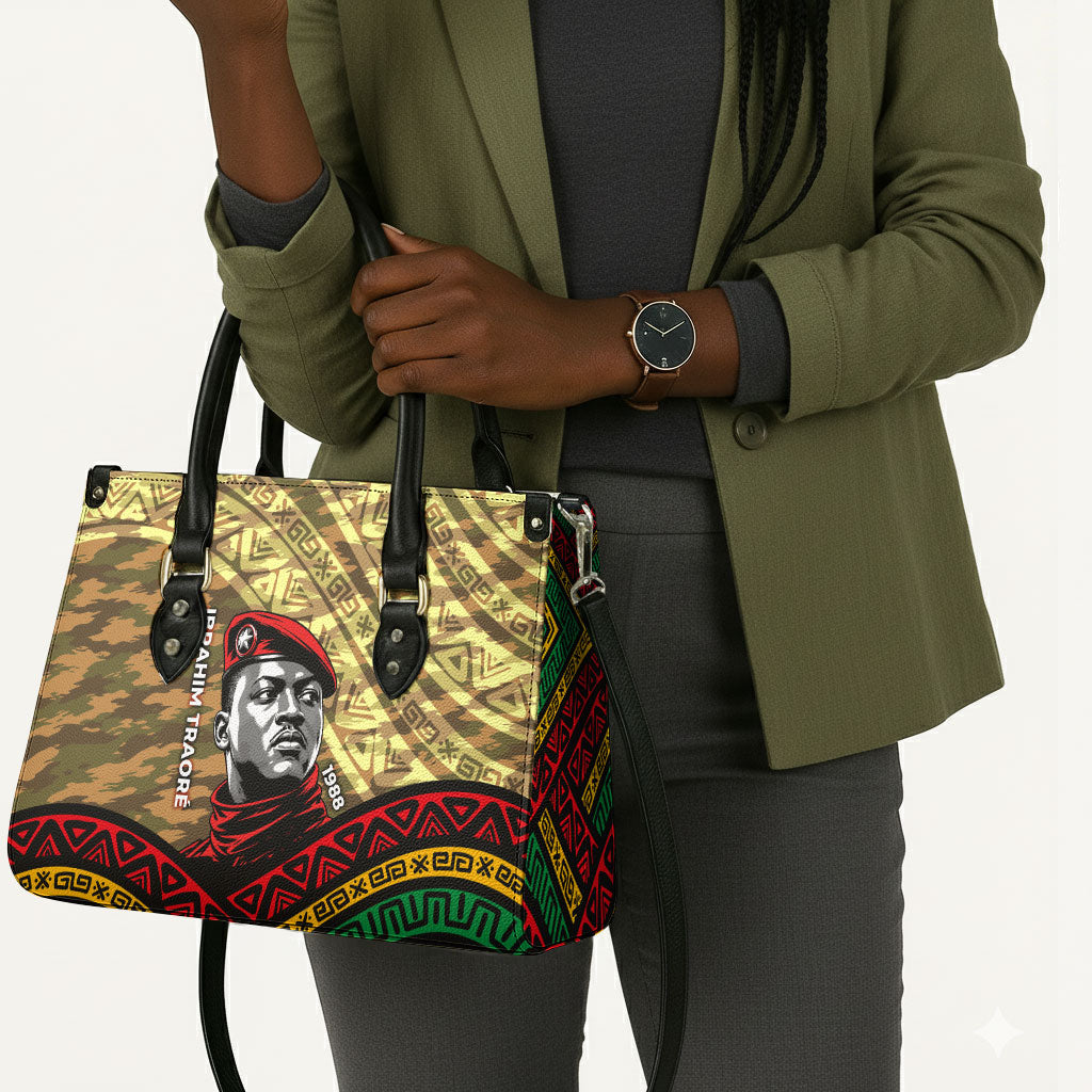 Ibrahim Traore Burkina Faso Leather Bag West African Revolutionary Art