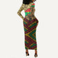 Ibrahim Traore Burkina Faso Long Sleeve Bodycon Dress West African Revolutionary Art