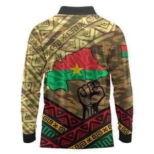 Ibrahim Traore Burkina Faso Long Sleeve Polo Shirt West African Revolutionary Art