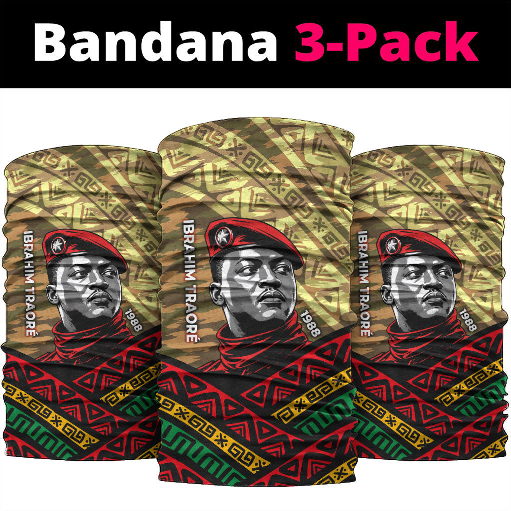 Ibrahim Traore Burkina Faso Neck Gaiter West African Revolutionary Art