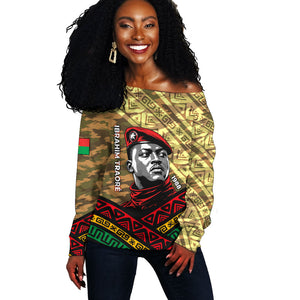 Ibrahim Traore Burkina Faso Off Shoulder Sweater West African Revolutionary Art