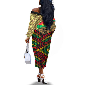 Ibrahim Traore Burkina Faso Off The Shoulder Long Sleeve Dress West African Revolutionary Art