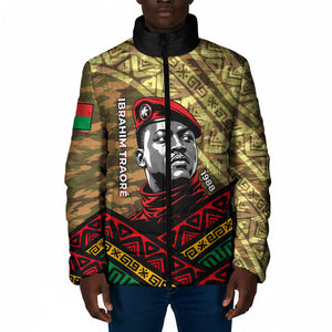 Ibrahim Traore Burkina Faso Padded Jacket West African Revolutionary Art