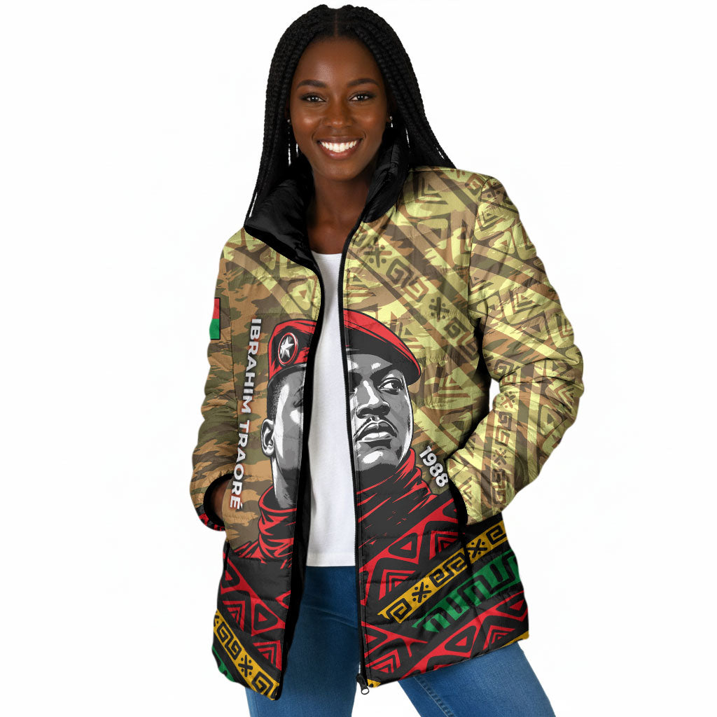 Ibrahim Traore Burkina Faso Padded Jacket West African Revolutionary Art