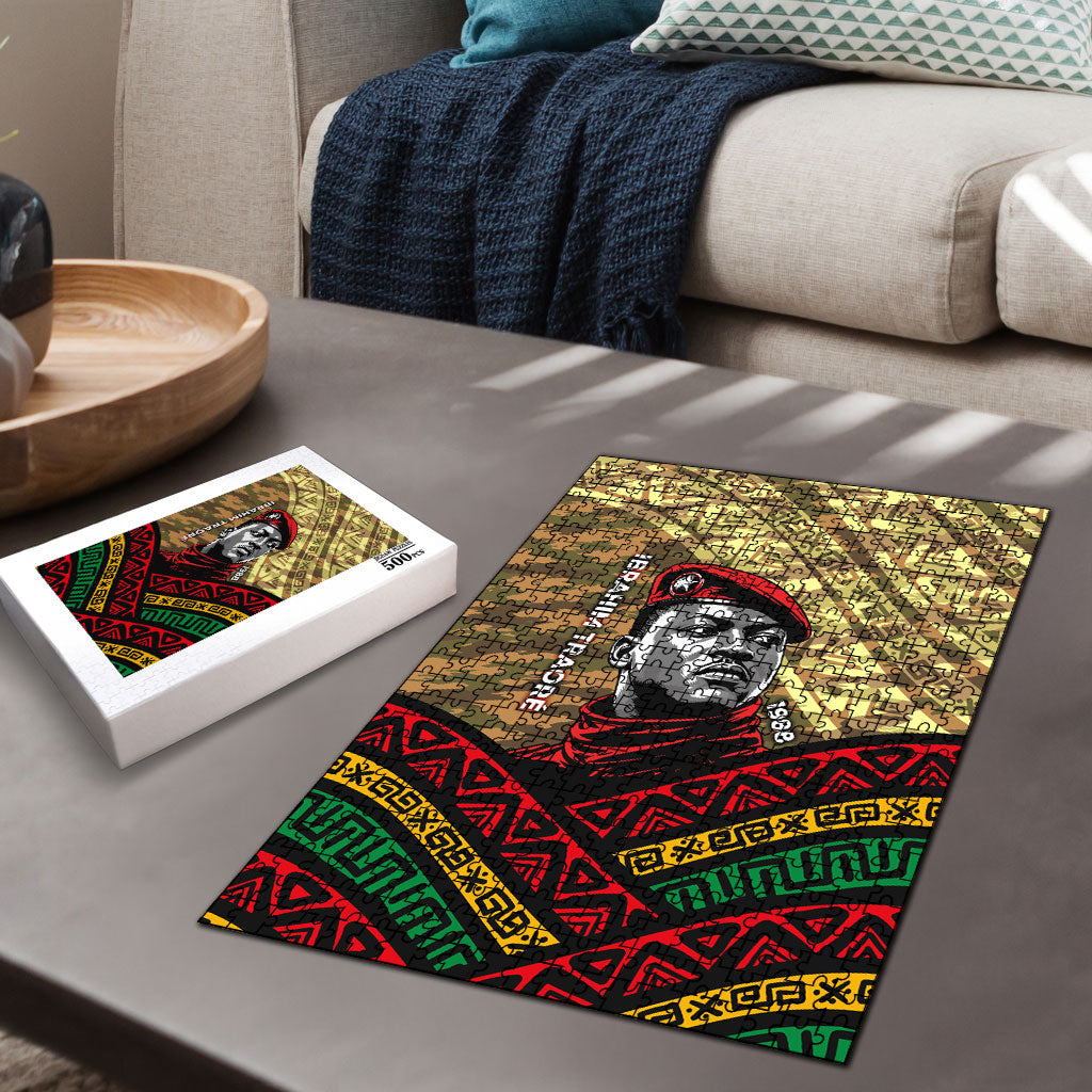Ibrahim Traore Burkina Faso Puzzle West African Revolutionary Art