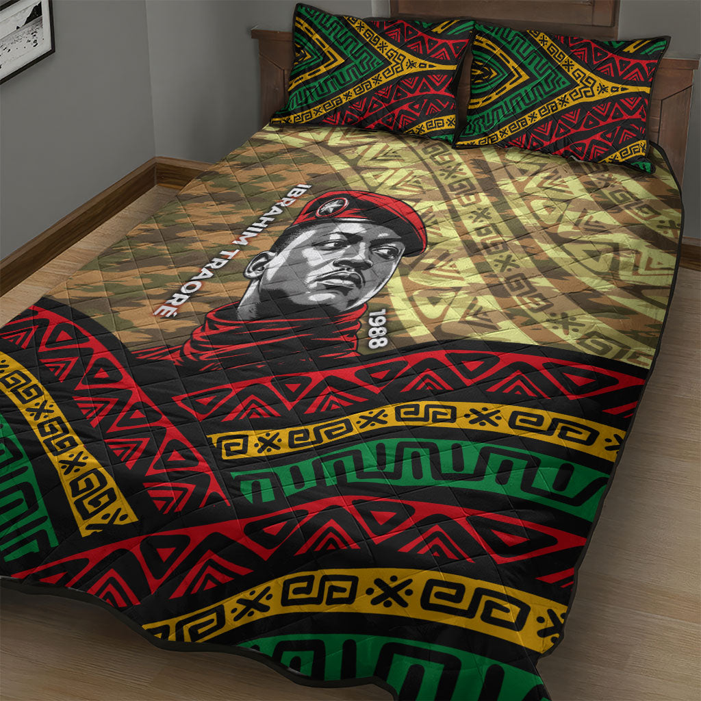 Ibrahim Traore Burkina Faso Quilt Bed Set West African Revolutionary Art