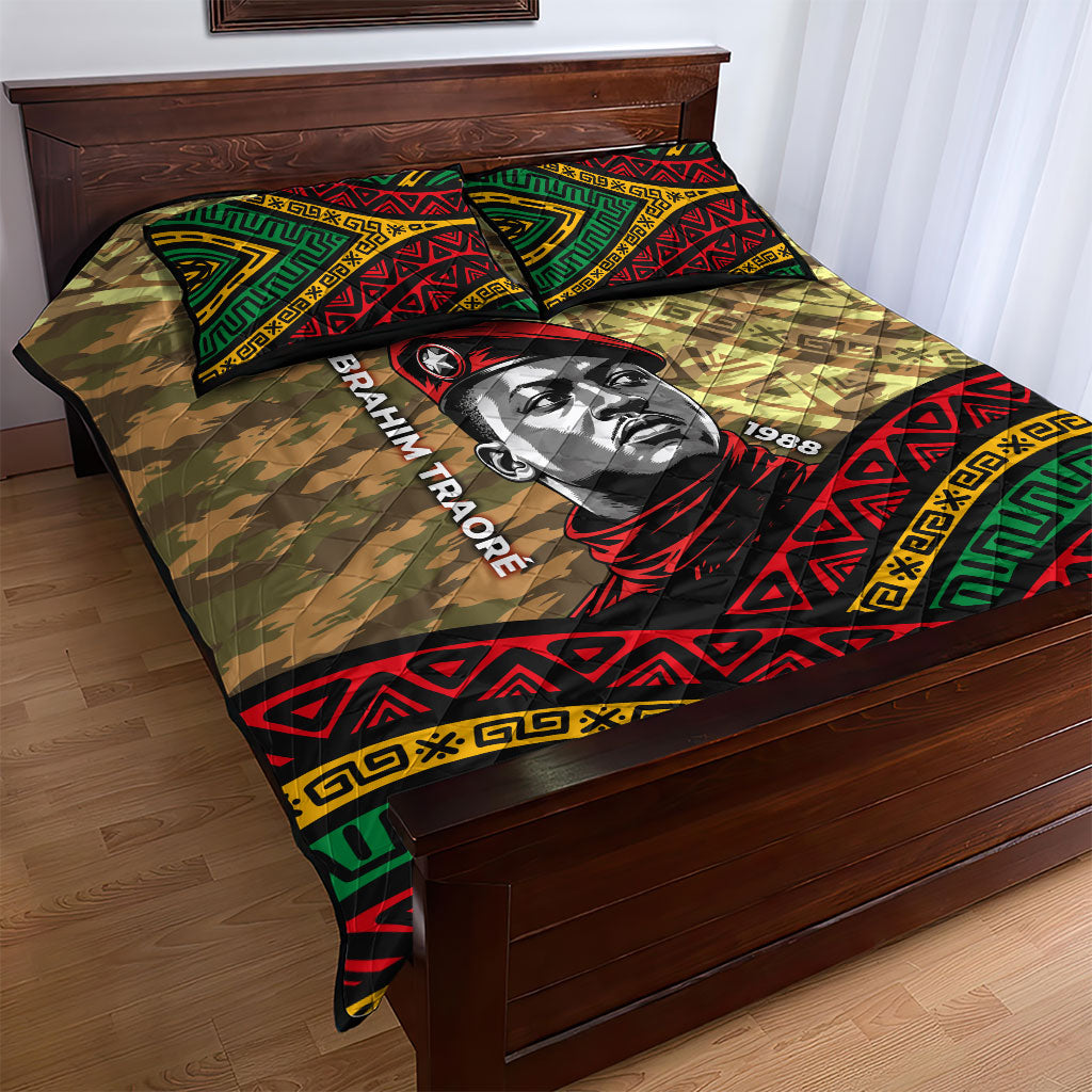 Ibrahim Traore Burkina Faso Quilt Bed Set West African Revolutionary Art