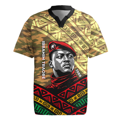 Ibrahim Traore Burkina Faso Rugby Jersey West African Revolutionary Art