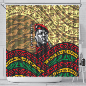 Ibrahim Traore Burkina Faso Shower Curtain West African Revolutionary Art