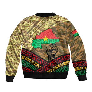 Ibrahim Traore Burkina Faso Sleeve Zip Bomber Jacket West African Revolutionary Art