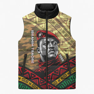 Ibrahim Traore Burkina Faso Sleeveless Puffer Jacket West African Revolutionary Art