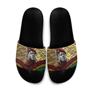 Ibrahim Traore Burkina Faso Slide Sandals West African Revolutionary Art