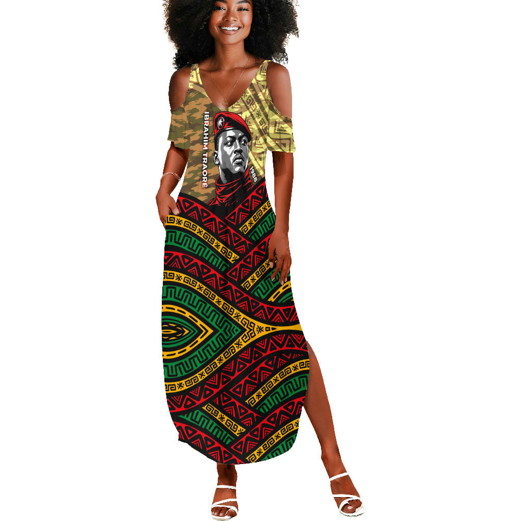 Ibrahim Traore Burkina Faso Summer Maxi Dress West African Revolutionary Art