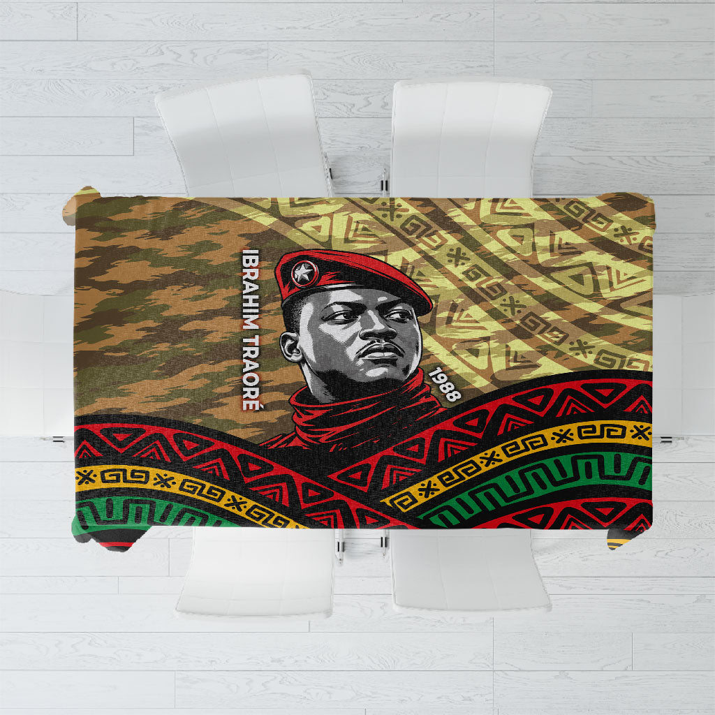 Ibrahim Traore Burkina Faso Tablecloth West African Revolutionary Art