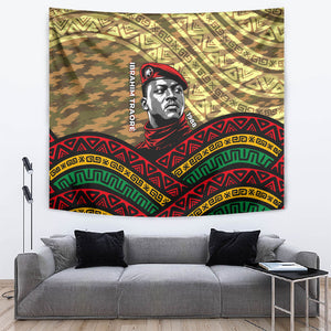 Ibrahim Traore Burkina Faso Tapestry West African Revolutionary Art