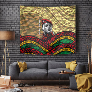 Ibrahim Traore Burkina Faso Tapestry West African Revolutionary Art