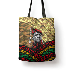 Ibrahim Traore Burkina Faso Tote Bag West African Revolutionary Art