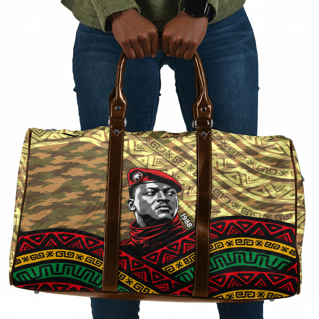 Ibrahim Traore Burkina Faso Travel Bag West African Revolutionary Art