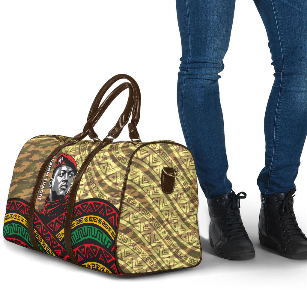 Ibrahim Traore Burkina Faso Travel Bag West African Revolutionary Art