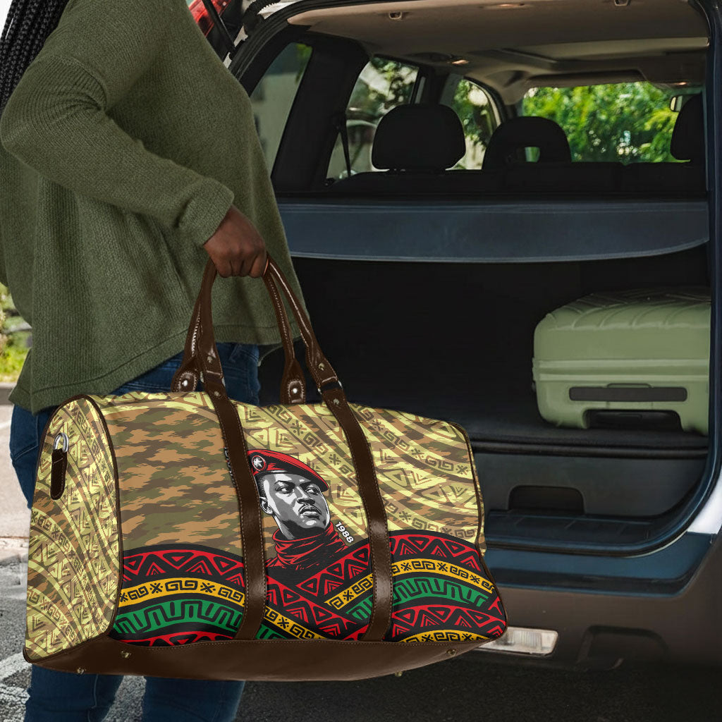Ibrahim Traore Burkina Faso Travel Bag West African Revolutionary Art