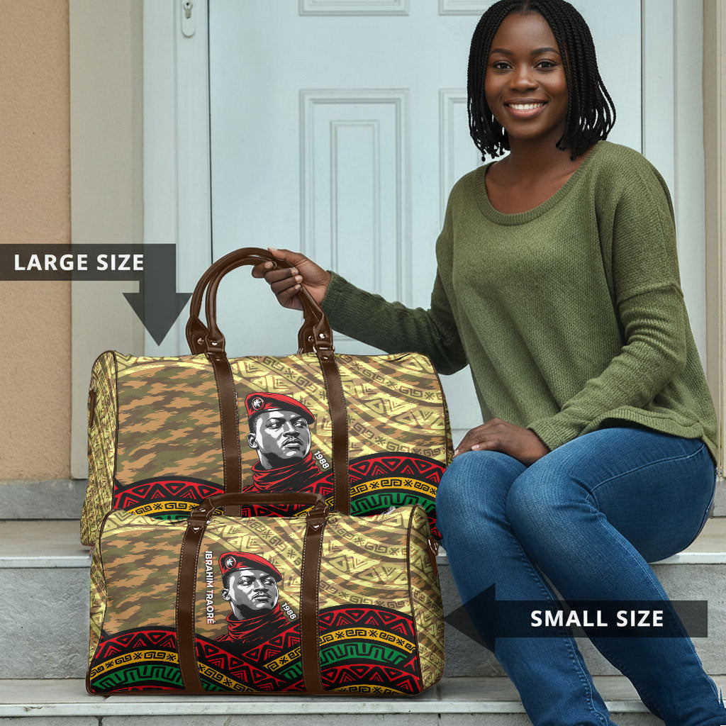 Ibrahim Traore Burkina Faso Travel Bag West African Revolutionary Art