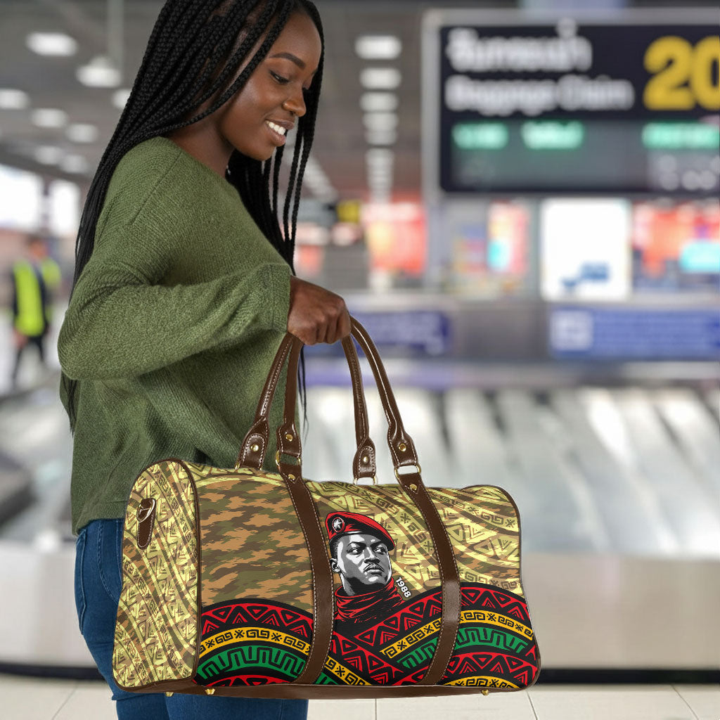 Ibrahim Traore Burkina Faso Travel Bag West African Revolutionary Art