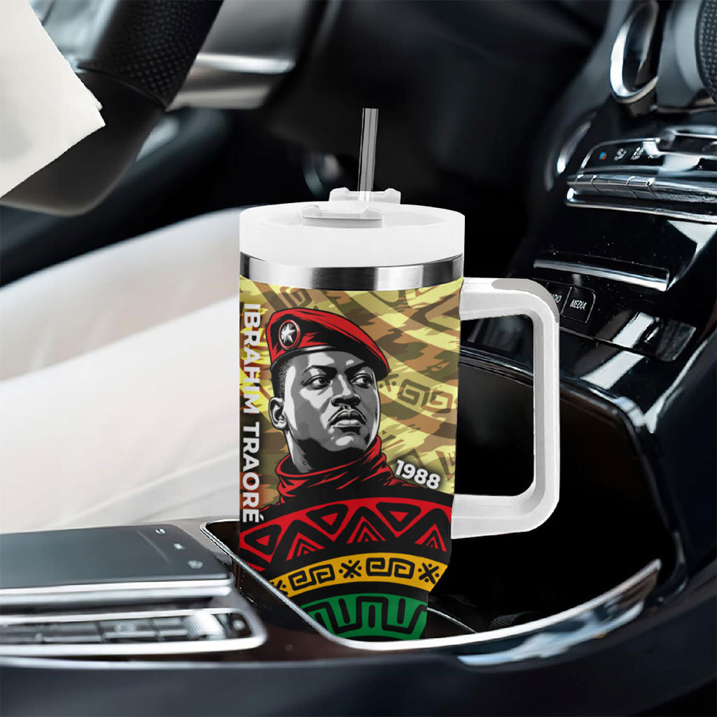 Ibrahim Traore Burkina Faso Tumbler With Handle West African Revolutionary Art