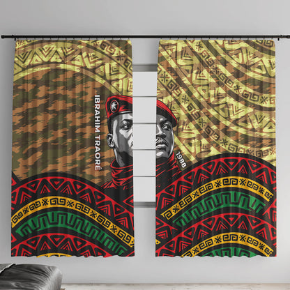 Ibrahim Traore Burkina Faso Window Curtain West African Revolutionary Art