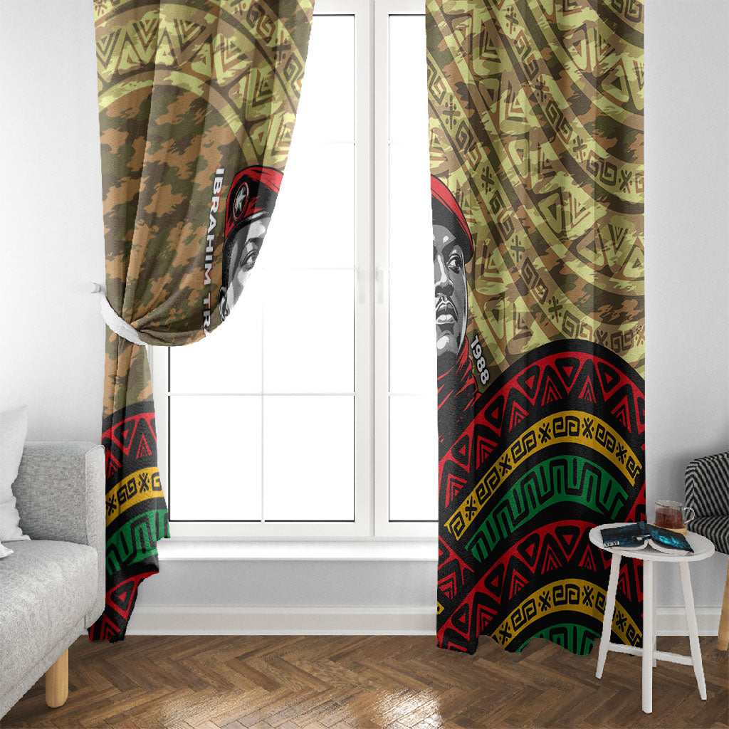 Ibrahim Traore Burkina Faso Window Curtain West African Revolutionary Art
