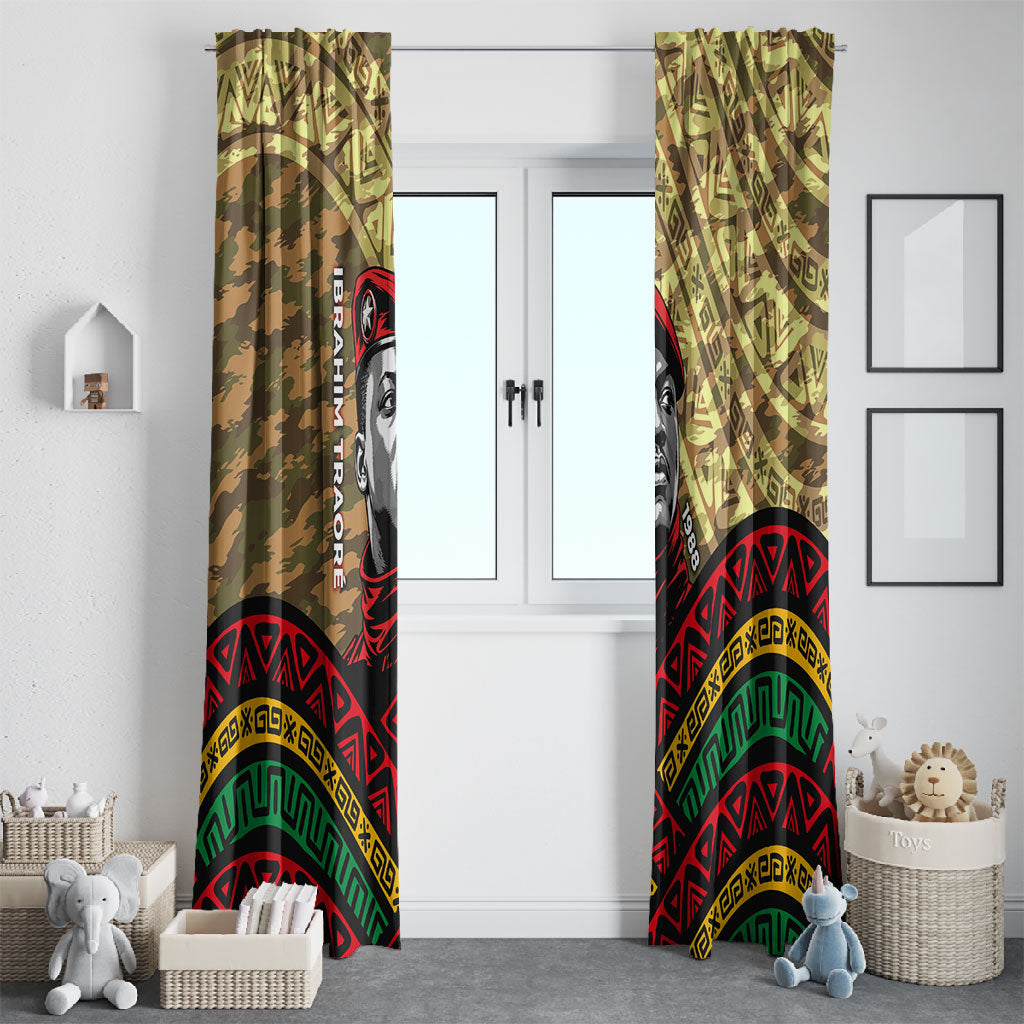 Ibrahim Traore Burkina Faso Window Curtain West African Revolutionary Art
