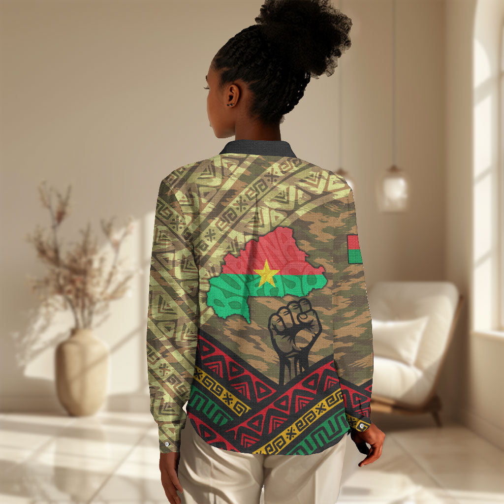 Ibrahim Traore Burkina Faso Women Casual Shirt West African Revolutionary Art