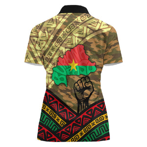 Ibrahim Traore Burkina Faso Women Polo Shirt West African Revolutionary Art