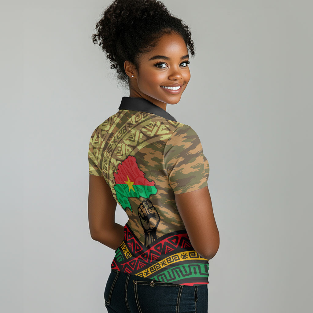 Ibrahim Traore Burkina Faso Women Polo Shirt West African Revolutionary Art