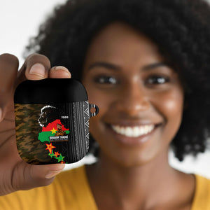 Ibrahim Traore Burkina Faso Make Africa Great Again AirPods Case West African Patriotic Military Tribal Patterns