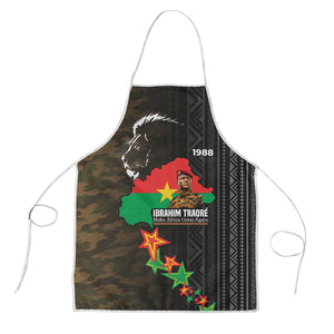 Ibrahim Traore Burkina Faso Make Africa Great Again Apron West African Patriotic Military Tribal Patterns