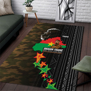 Ibrahim Traore Burkina Faso Make Africa Great Again Area Rug West African Patriotic Military Tribal Patterns