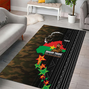 Ibrahim Traore Burkina Faso Make Africa Great Again Area Rug West African Patriotic Military Tribal Patterns