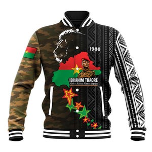 Ibrahim Traore Burkina Faso Make Africa Great Again Baseball Jacket West African Patriotic Military Tribal Patterns