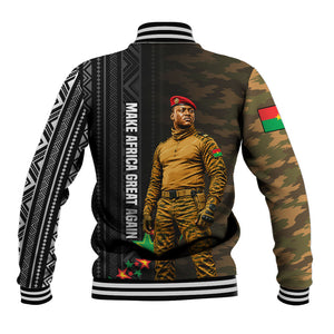 Ibrahim Traore Burkina Faso Make Africa Great Again Baseball Jacket West African Patriotic Military Tribal Patterns